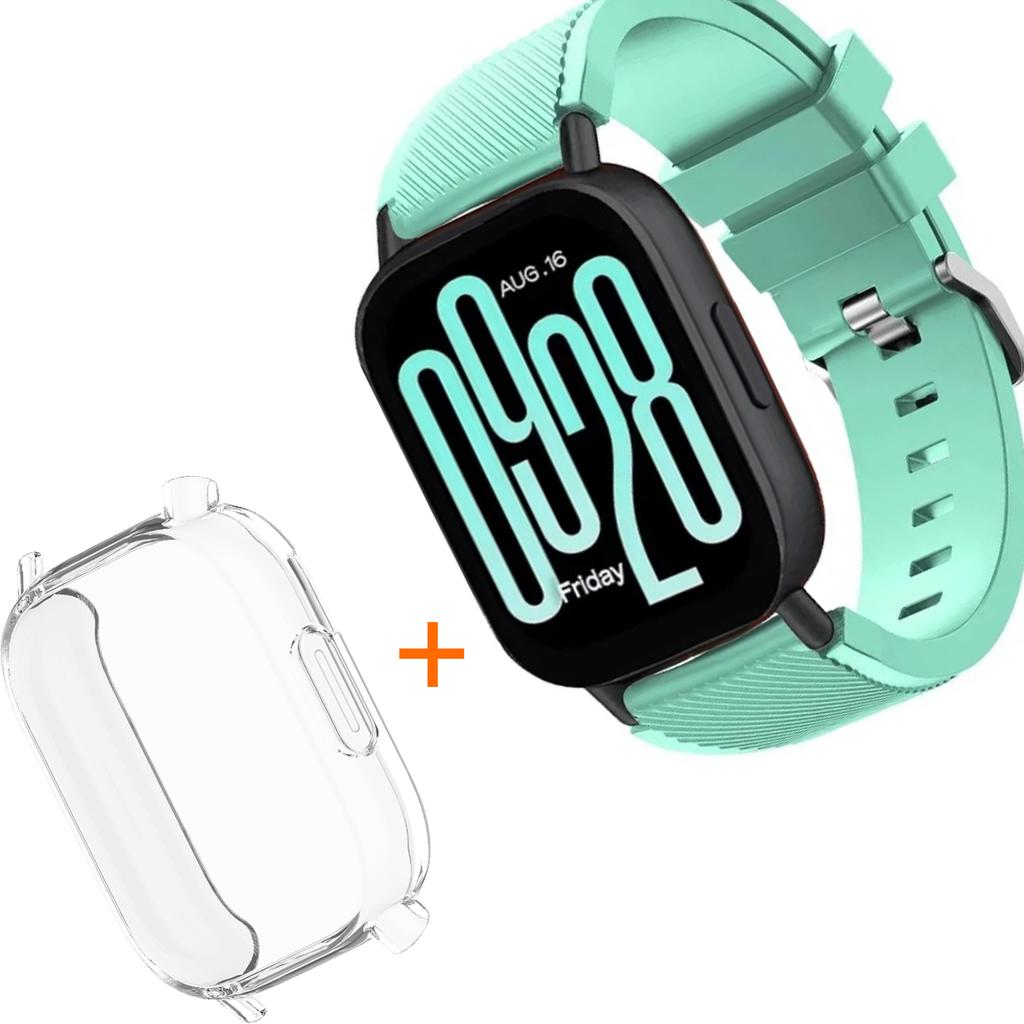 Силиконовый ремешок с ТПУ чехлом для умных часов Xiaomi Redmi Watch 5 Active Lite, браслет и чехол для Redmi Watch 5 Active Lite