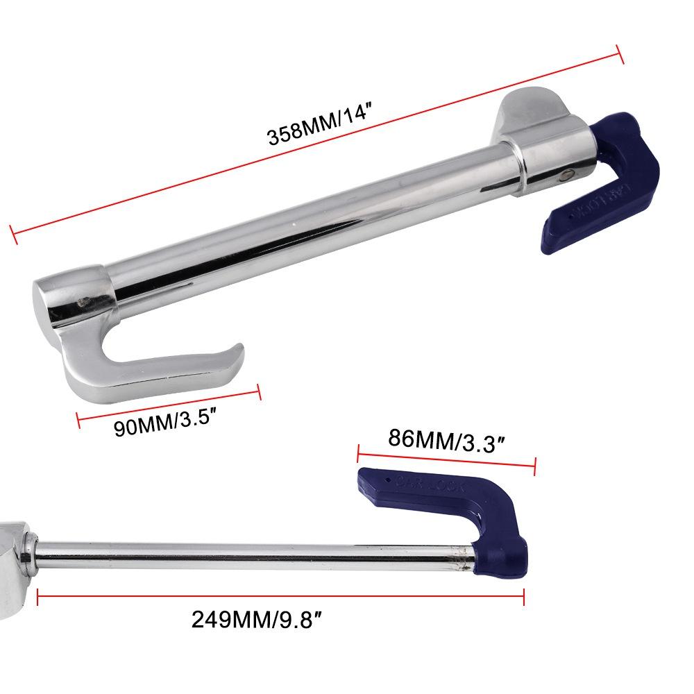 Универсальный замок тормоза рулевого колеса с регулируемой длиной, двойная защита, выдвижной замок рулевого колеса и тормоза сцепления