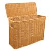 Narrow Tall Lid Storage Box Baskets Woven Magazine Plastic Home Kitchen Toy Vegetable Picnic Containers With Handles