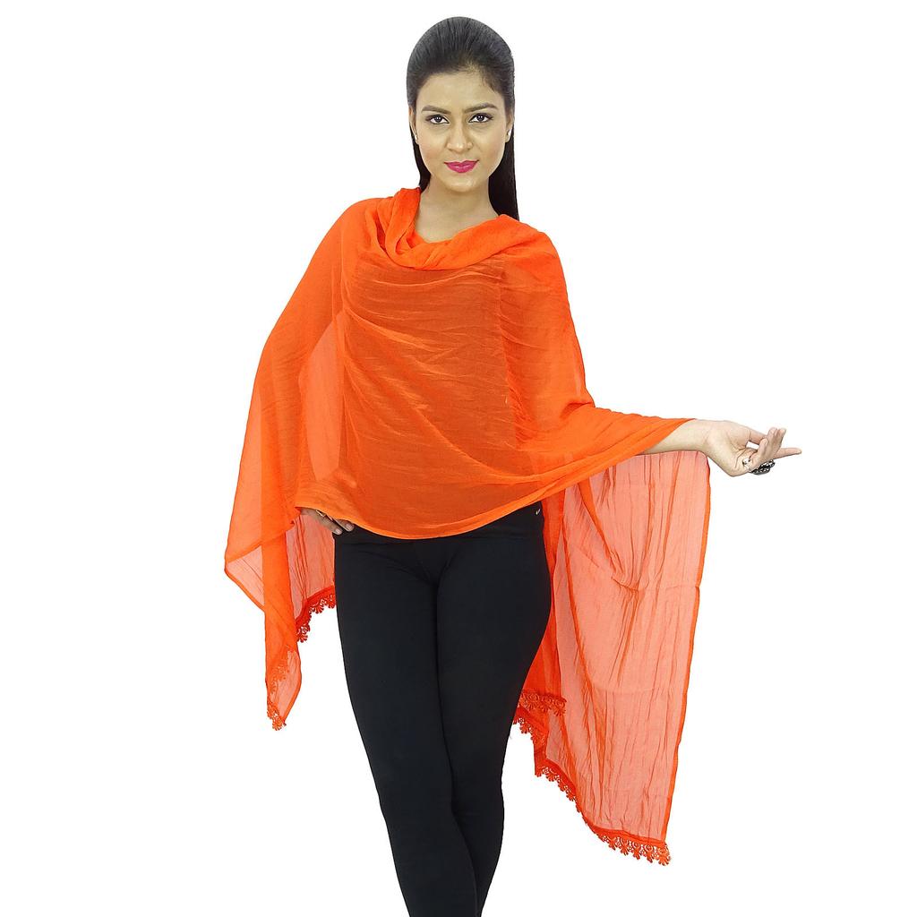 Повязка на шею Длинный палантин из смеси шифона Dupatta Женская одежда Индийские шарфы Chunni