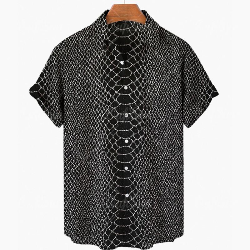 2025 Мужские рубашки с леопардовым принтом 3D, летняя пляжная рубашка на Гавайях, мужская одежда с коротким рукавом в стиле ретро, индивидуальный дизайн, мужские топы
