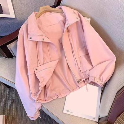 Женское пальто-карго с капюшоном, свободное однотонное пальто с длинными рукавами, застежка-молния, короткое