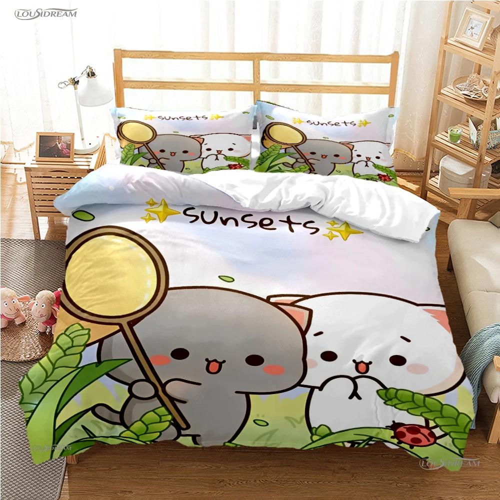 Милый Bubu Dudu мультяшный медведь панда пододеяльник кавайный комплект постельного белья мягкий пододеяльник и наволочки односпальные/двуспальные/королевские/королевские детские