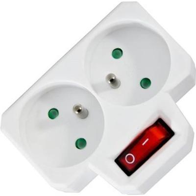 Biplite Сетевой фильтр 2x16A Выключатель Заземление Защита от детей 3680W 230 В