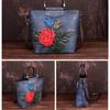 New Leather Handbag Large Capacity First Layer Cowhide Single Shoulder Straddle Bag Retro Tote Bag