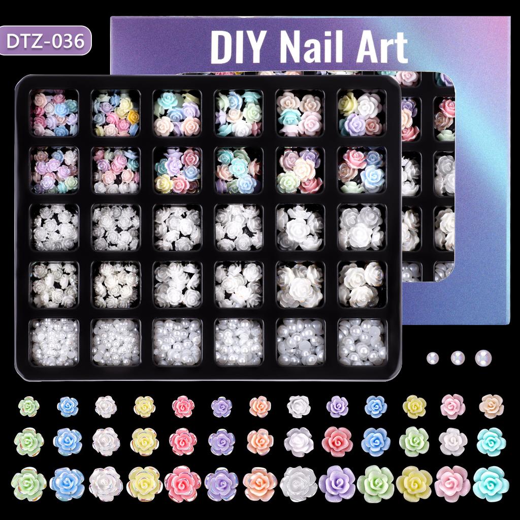 30 Grid Resin Bow Japanese Nail Jewelry Black And White Streamer Bow Three-Dimensional Simple Patch