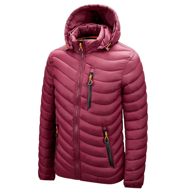 2023 Men New Warm Waterproof Parkas Jacket Coat Mens Hooded Casual and Lightweight Cotton Jacket Outwear Detachable Hat Outfits Parkas Coat Male