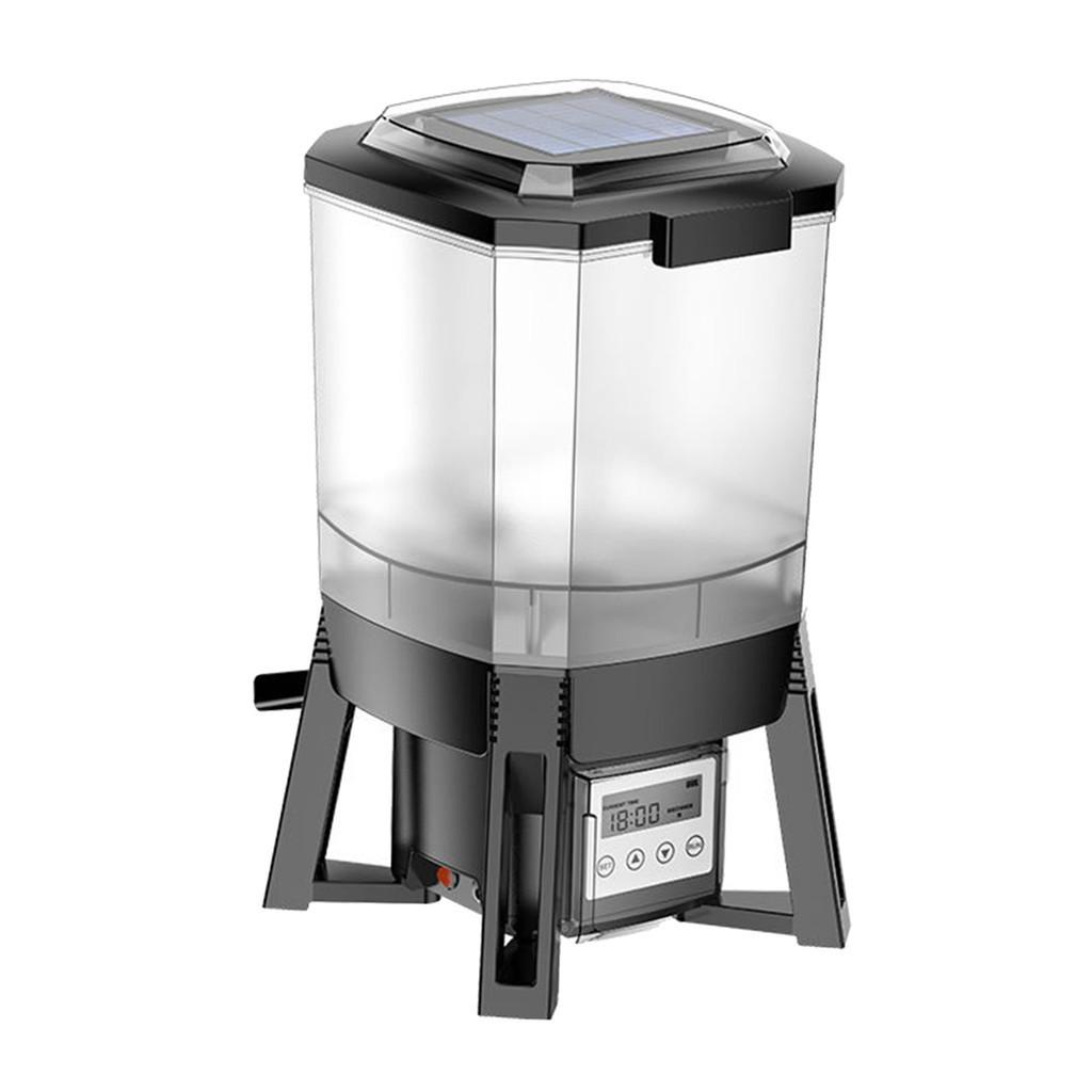 Новый таймер для пруда с рыбами, цифровой дозатор корма, интеллектуальное устройство для кормления по расписанию, регулируемая солнечная автоматическая кормушка для аквариума