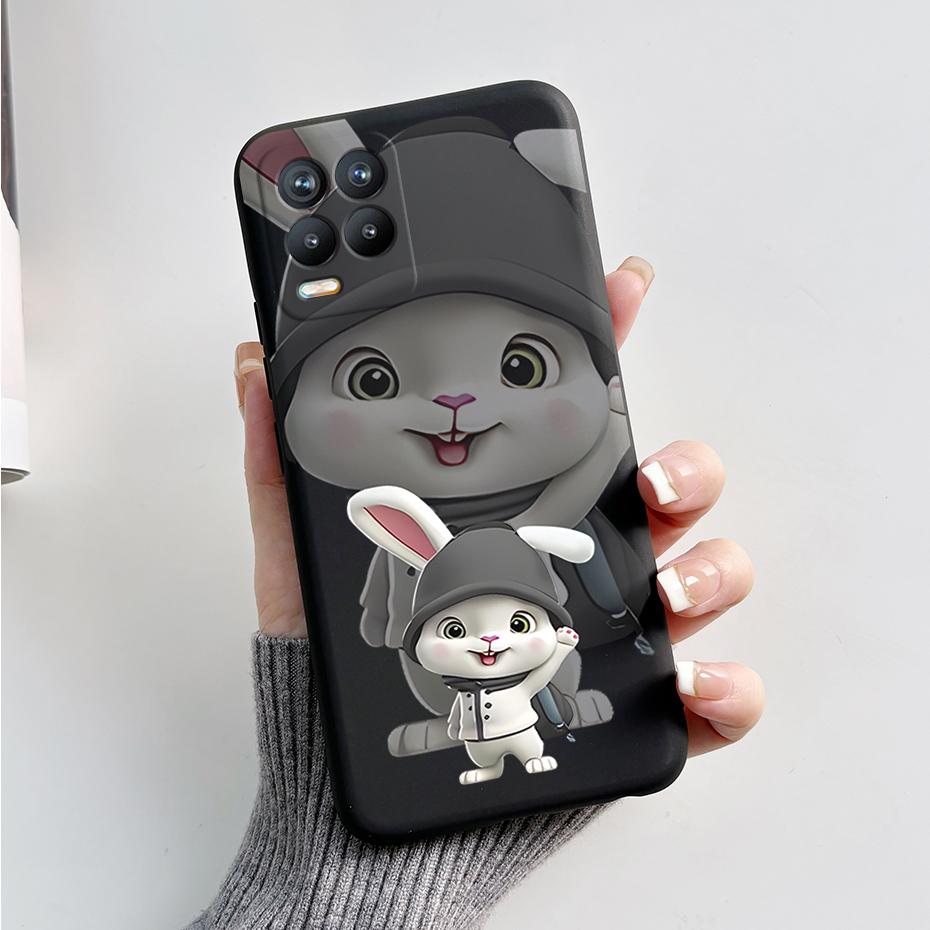 For Realme 8 Case Bear Cartoons Cat Cute Cover Coques For Realme 8 Pro Phone Cases Cover Realme8 5G Realme 8i Fundas Soft Capa
