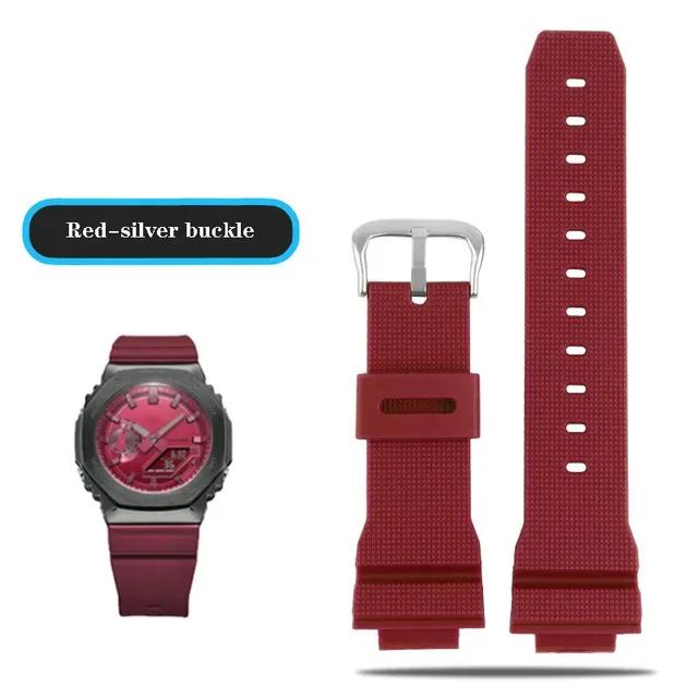 Ремешки для часов Casio G-Shock GM-2100 GM-S2100 GA-2100 GM-5600/GA5600 силиконовые мужские спортивные водонепроницаемые аксессуары для часов ремешок