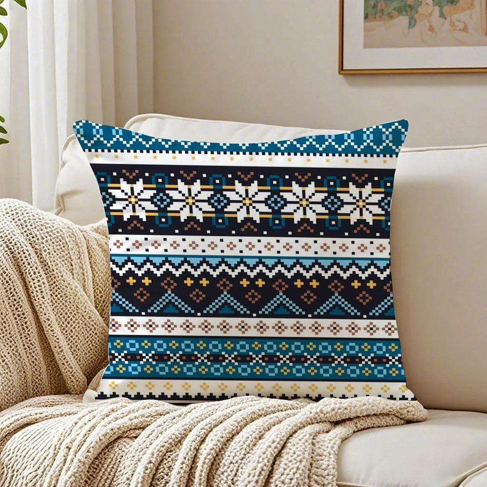 Классический вязаный британский узор FFair Isle Наволочка для подушки Антипылевой Кровать Гостиная Диван Декор Подушка Комната