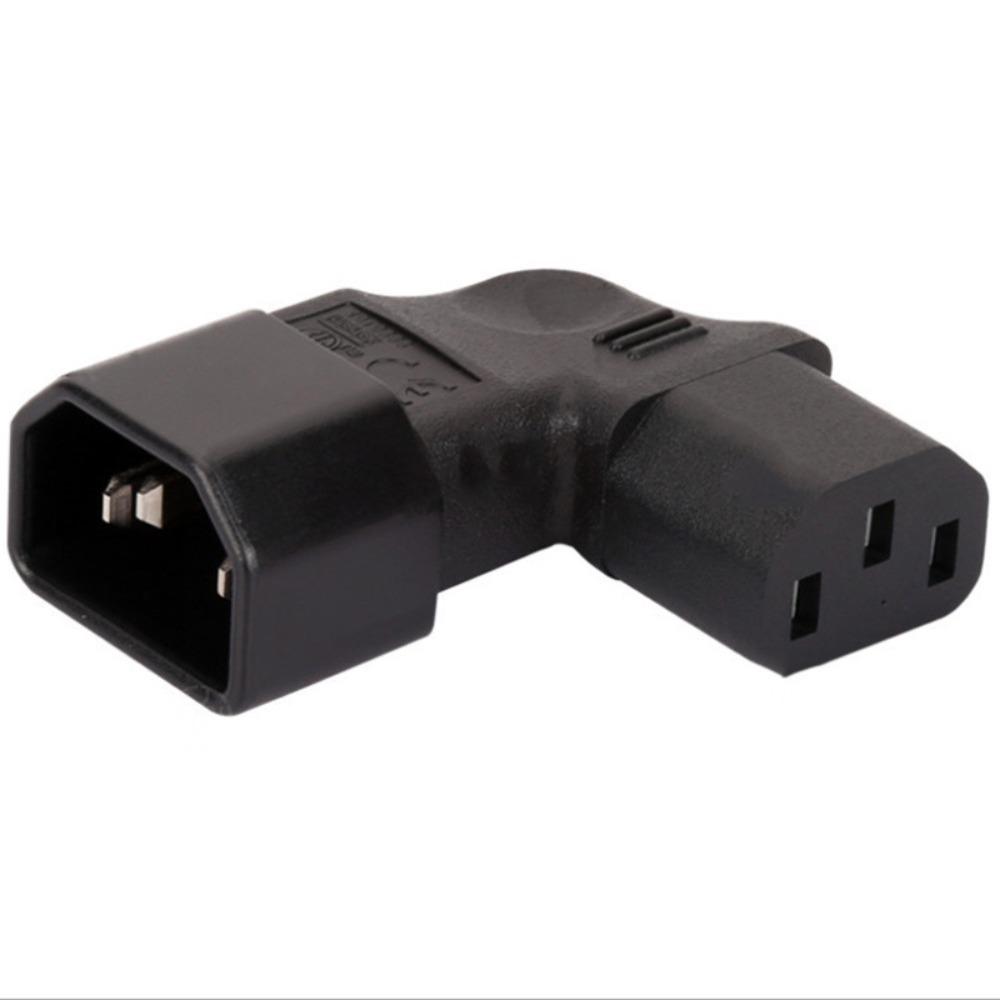 Bend Up/Down/Left/Right C14 Male To C13 Female Conversion Plug AC Plug Power Adapter IEC Connector