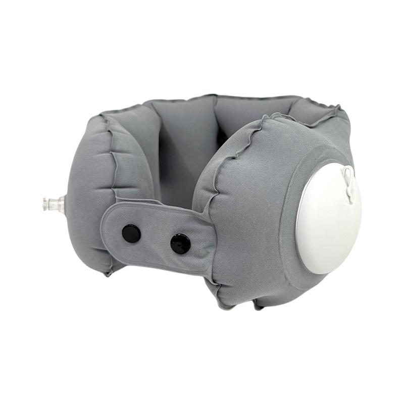 Portable Inflatable U-Shaped Neck Pillow for Travel, Office, Car & Airplane Nap Support