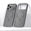 Роскошная оправа объектива из сплава Матовый чехол Magsafe для iPhone 17 Air 17Pro 17Pro Max Полупрозрачный гибридный магнитный противоударный жесткий чехол