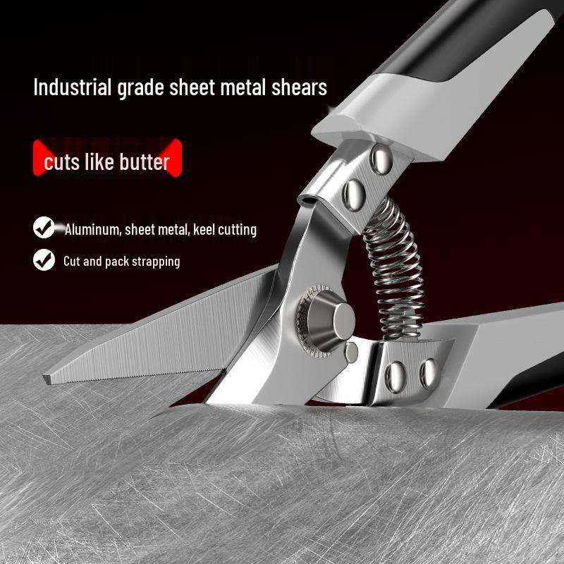Industrial Stainless Steel Tin Snips for Light Gauge Steel and Aluminum Panels
