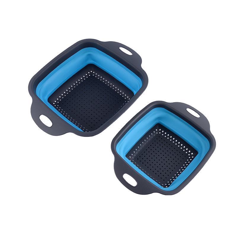 Multifunctional Foldable Retractable Drain Basket Set for Vegetables and Fruits