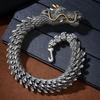 Yan Yu Men's Retro Dragon Bone Bracelet - Trendy Overbearing Bangle with Cold Style High-End Design.