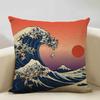 Japan Mount Fuji Ukiyo-e Retro Cushion Cover Sofa Pillowcase Home Decor Pillow Case 45x45cm Linen Home Textile Products