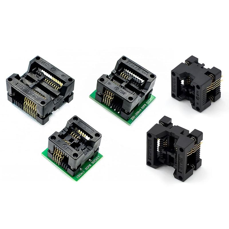 Широкое сиденье SOIC8 SOP8 - DIP8, 150/200 мил, адаптер для программатора, синяя горелка для тестирования IC SA602