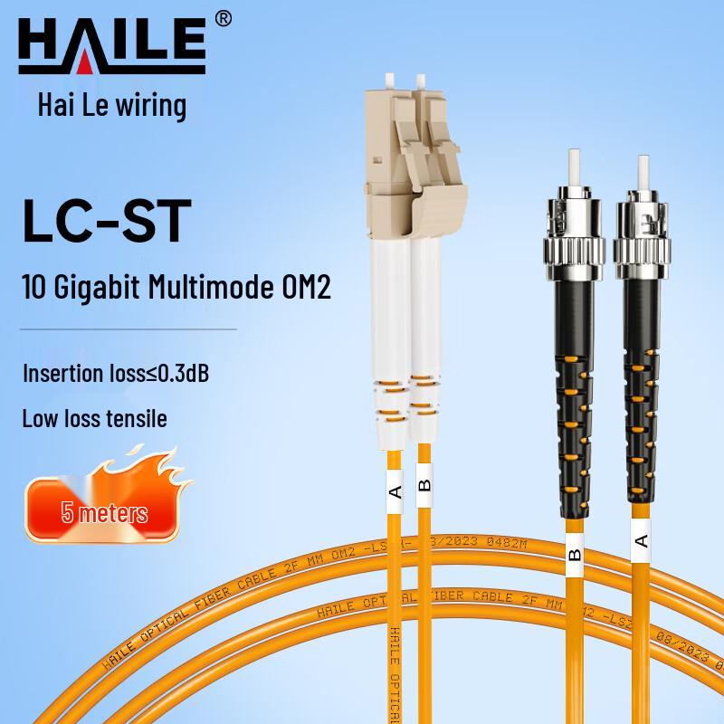 HAILE Gigabit OM2 Dual-Core Multimode Fiber Optic Patch Cable