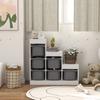 Toy Storage Organiser, Three-Layer Kids Toy Storage Units, with Removable Bins, for Ages 3-8 Years, Grey