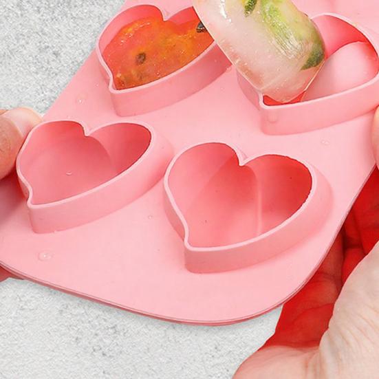 Форма для кубиков льда в форме сердца, силиконовая, 8 ячеек, лоток для кубиков льда, для шоколада, желе, пудингов, украшения для тортов, романтический аппарат для изготовления кубиков льда