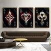 Vintage Poker Cards Ace Sword Heart Canvas Painting Game Wall Art Picture Print For Living Room Home Decor Cuadros