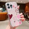 Мягкий чехол-сердечко для iPhone 16 15 14 17 Air Pro Max 16E 13 12 Mini 11 XS X XR 7 8 Plus Прозрачный ударопрочный чехол