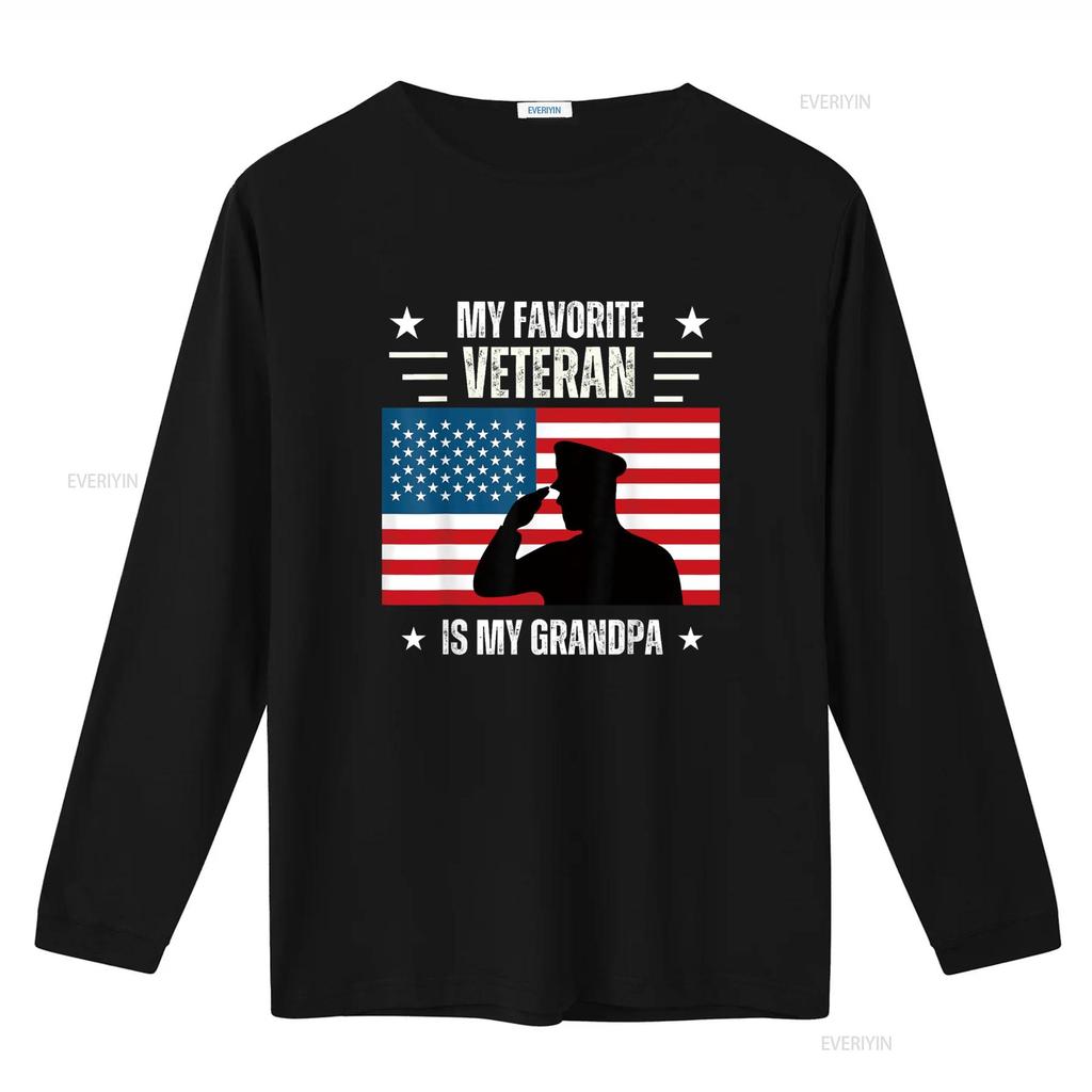 Veterans Day Military My Favorite Veteran Is Grandpa Kids T Shirt vintage Washed Versatile graphic Stylish designer clothes