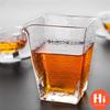 Hi Heat Resistant Glass Tea Infuser Simple Square Chahai Creative Thickened Fair Cup Transparent Office Teacup Pitcher Teaware