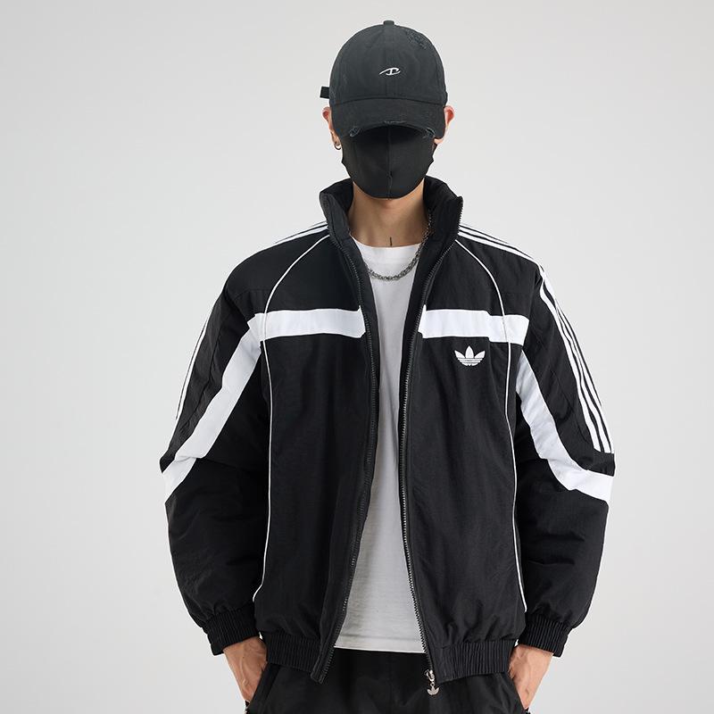 Men's 2025 Clover Embroidery Thick Winter Baseball Jacket