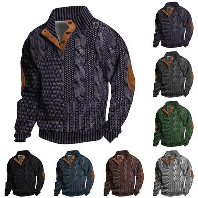 Весенне-осенняя мужская толстовка с воротником-стойкой на открытом воздухе, повседневные свитера, топы