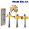 3PC 8mm Shank Glass Door Router Bits Round-Over Bead Set W/ Cutter Tenon Cutter for Woodworking Tools