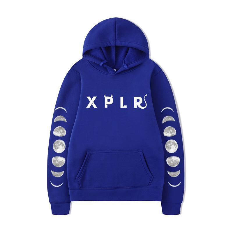 Letter Xplr Print Loose Casual Men'S Sweater Pullover Women'S Hoodie Couple Clothes Hoodie