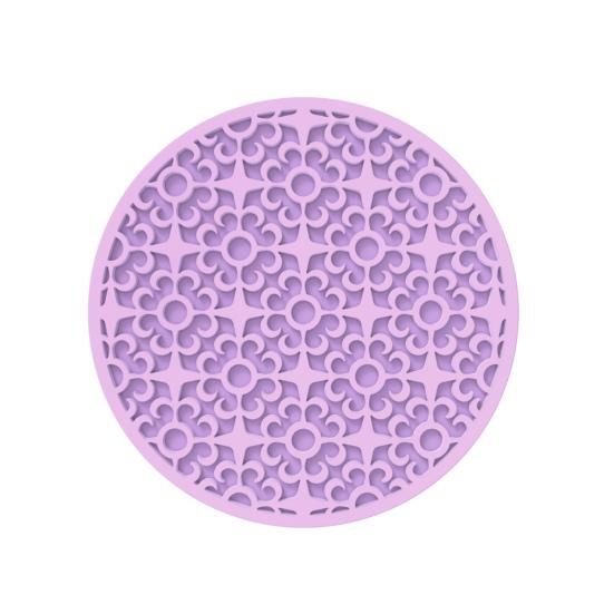 Силиконовая подставка с рисунком в стиле ретро, теплоизоляция, легко чистящаяся, многоразовая, винтажная, круглая, мягкая подставка