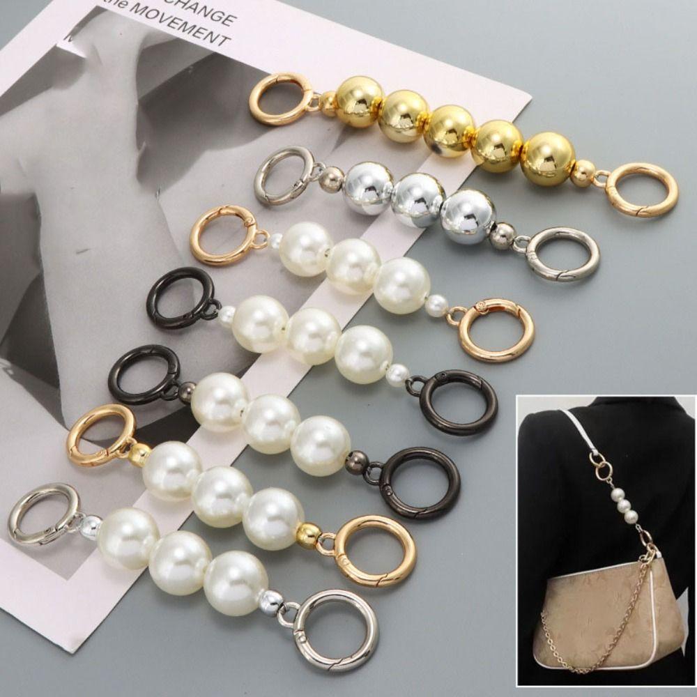 3 Colors Bags Handbag Handles 20/18cm DIY purse Replacement New Pearl Belt  Shoulder Bag Strap