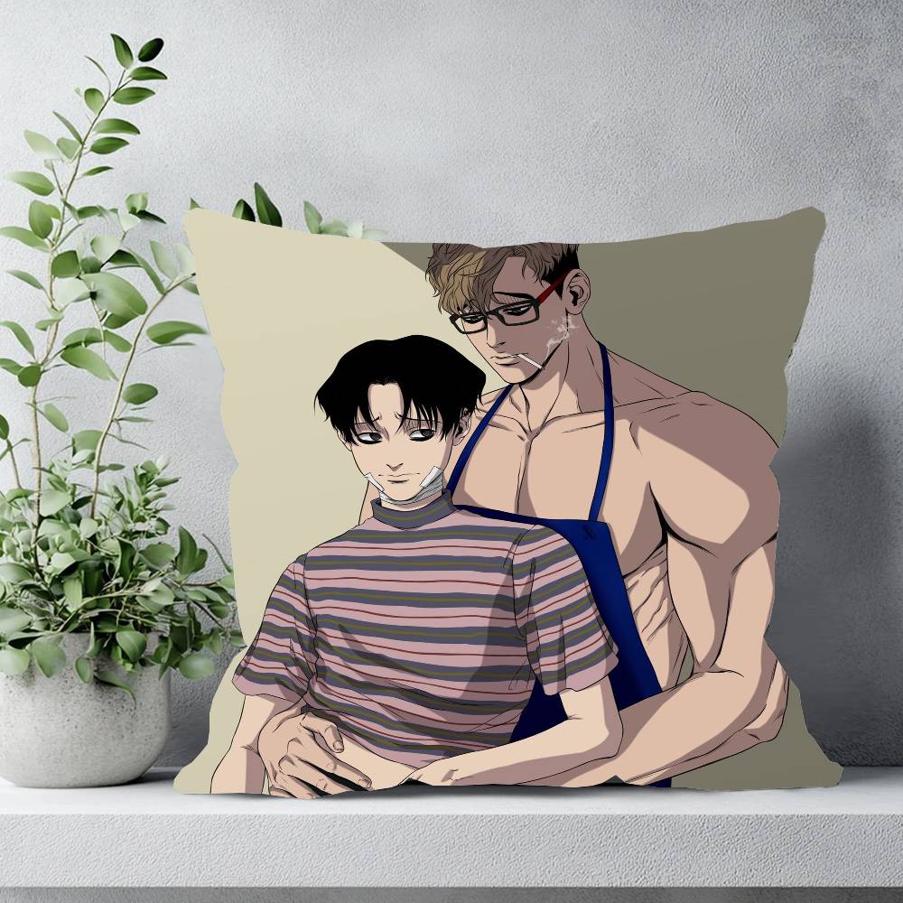 Корейская манга Killing Stalking Винтажная наволочка Чехол для диванной подушки Комната Домашнее украшение