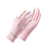 Spring and Summer Sun Protection Gloves for Women Outdoor Cycling and Driving  UV Protection  Ice Silk Leakage Two Finger Coolness Full Finger Gloves