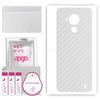 apgo Protective Skin Sticker for the Back Compatible with Nokia C30, Wrap Film, Foil, Vinyl - Pattern Transparent Carbon