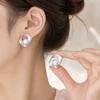 Premium matte temperament versatile Mobius ring pearl stud earrings 1011 new elegant simple exquisite earrings
