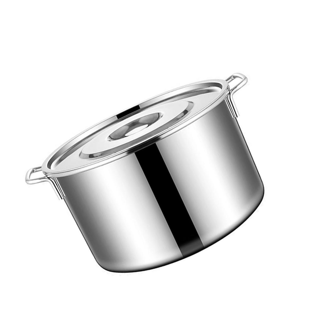 Stainless Steel Cookware Stockpot Thick Heavy Duty Stock Pot Large Capacity Soup Pot With Lid 2