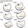 Для лампы накаливания Источник света LED COB Chip 10 Вт 20 Вт 30 Вт 50 Вт 70 Вт 100 Вт с драйвером блока питания
