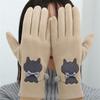 Winter Plus Velvet To Keep Warm and Cute Touch Screen Ski Riding Gloves