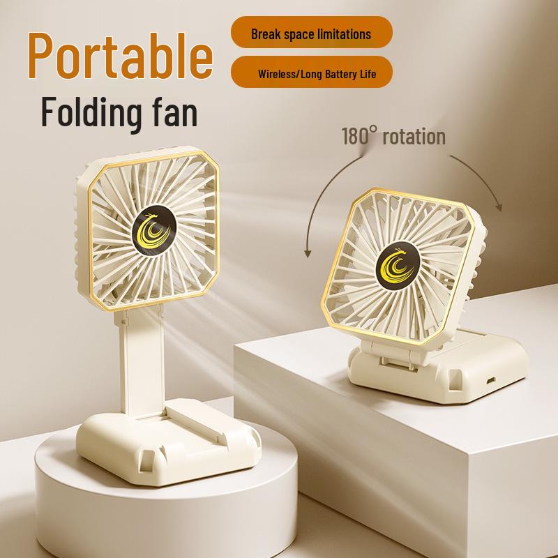 Portable USB Rechargeable Handheld & Desktop Mini Fan - Foldable & Multifunctional