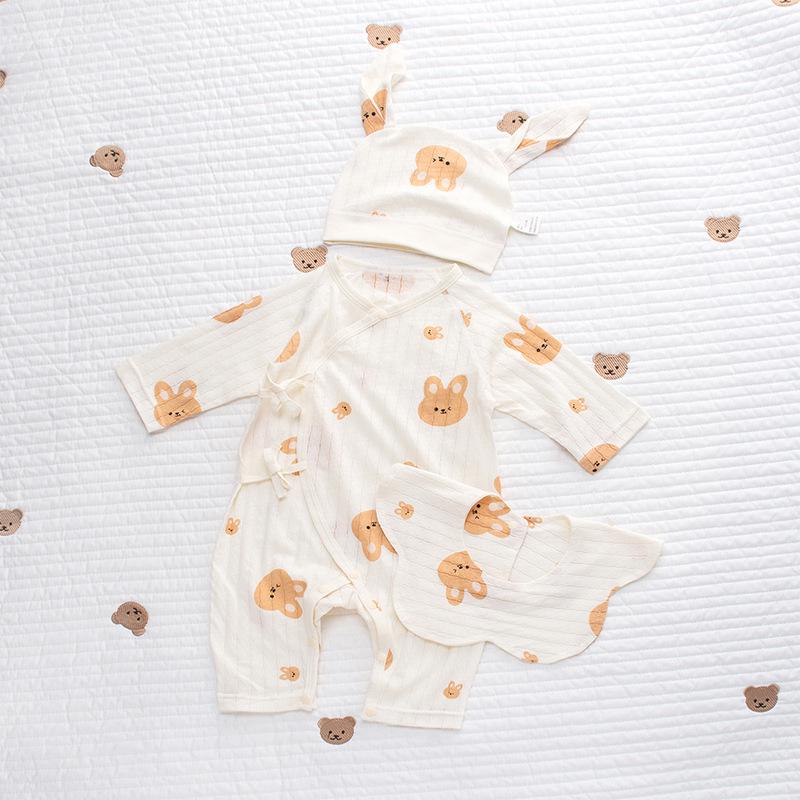 Ультратонкий хлопковый детский комбинезон с защитой живота и длинными рукавами — дышащий, класса А для лета и кондиционируемых помещений