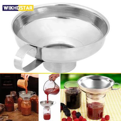 Воронка для консервирования из нержавеющей стали с широким горлышком, бункер для толстой воронки для заправки салата, банка с широким горлом для масла, вина, кухонный инструмент для приготовления пищи