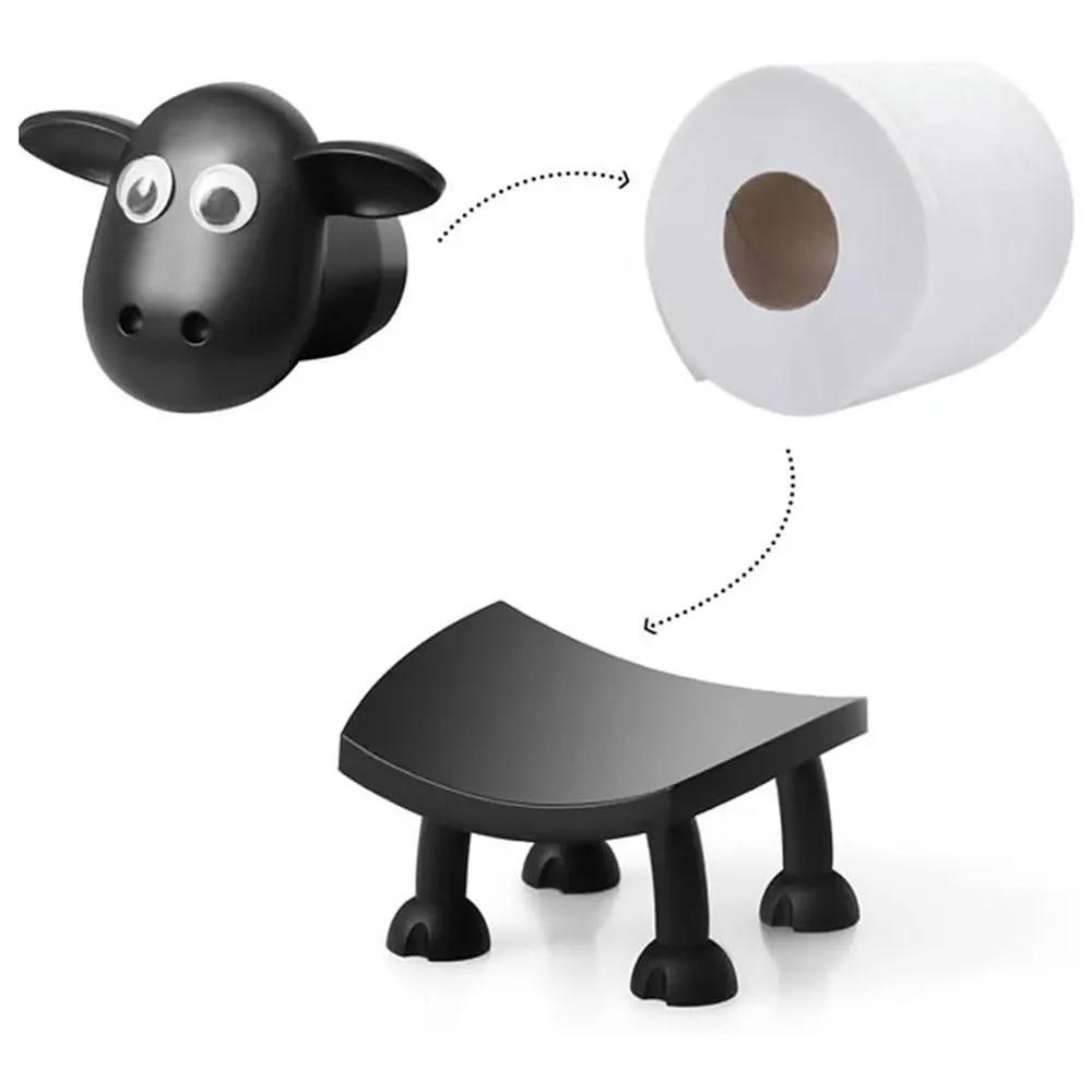 Милый держатель для туалетной бумаги в форме овечки, Юмористический держатель для туалетной бумаги для украшения ванной комнаты