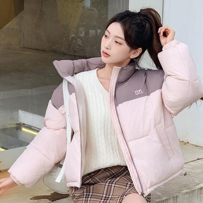 Модное повседневное зимнее пальто женское с хлопковой подкладкой женское контрастного цвета хлопковая верхняя одежда Y2k топы утолщенные теплые куртки