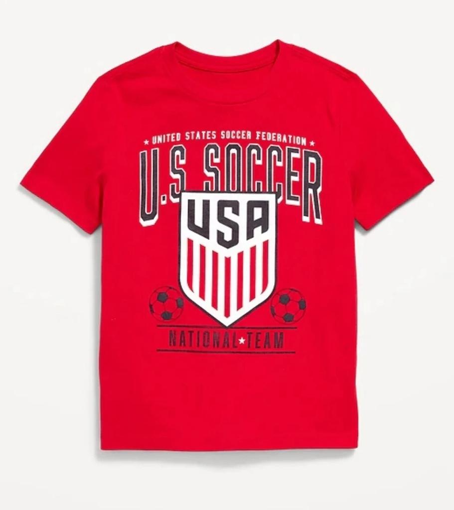 New USA Soccer National Team Kids Large Soccer Red Training T-shirt