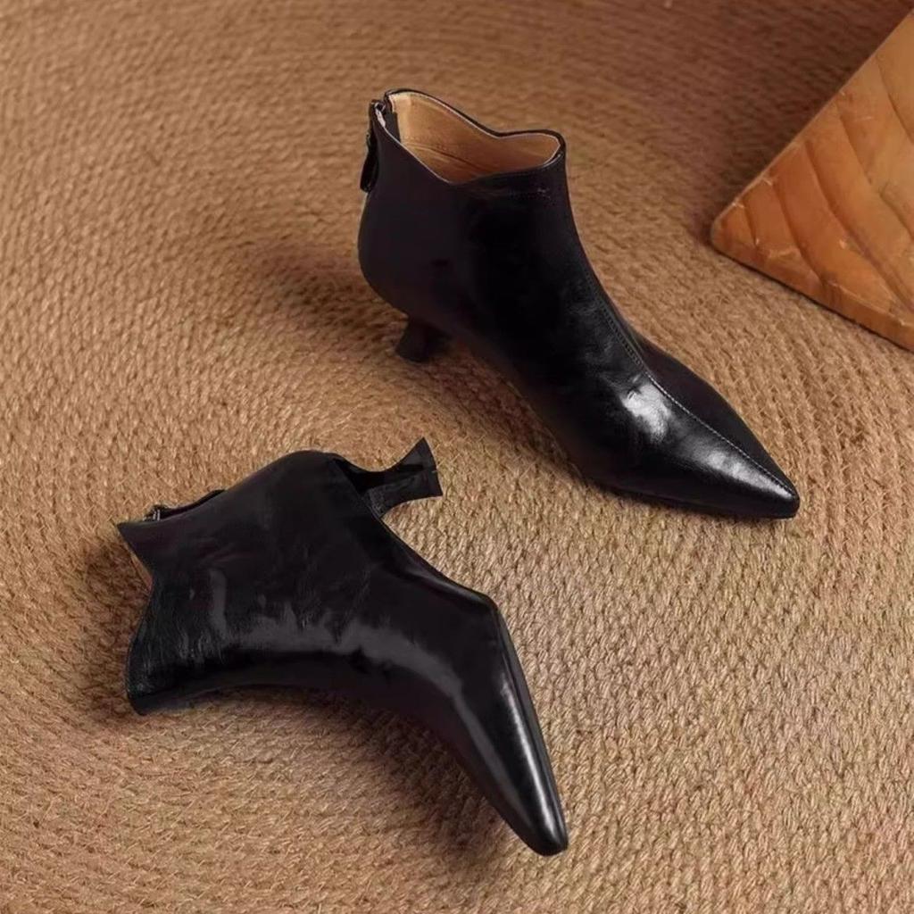 Fashion Moccasin Work Ankle Boots for Women Soft Stiletto Heel Designer Luxury Booties Comfortable and Elegant Y2k Hot Woman Short Shoes